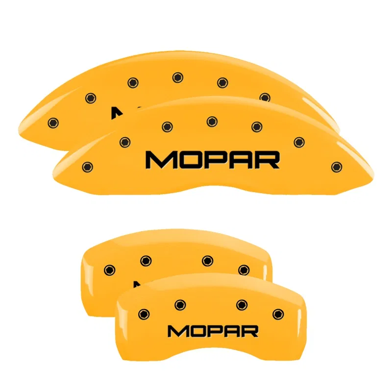 42021SMOPYL – MGP CALIPER Caliper Cover, Set Of 4 Mopar Logo Powder Coated Yellow Aluminum